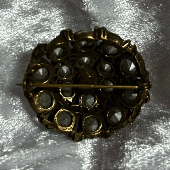 1960’s~ Sparkling Aurora Borealis Cluster Circle Brooch/Pin - Picture 12 of 12